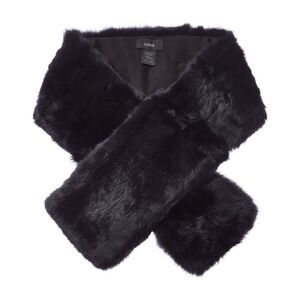 Surell Accessories Oversized Pull-Thru Scarf, Black